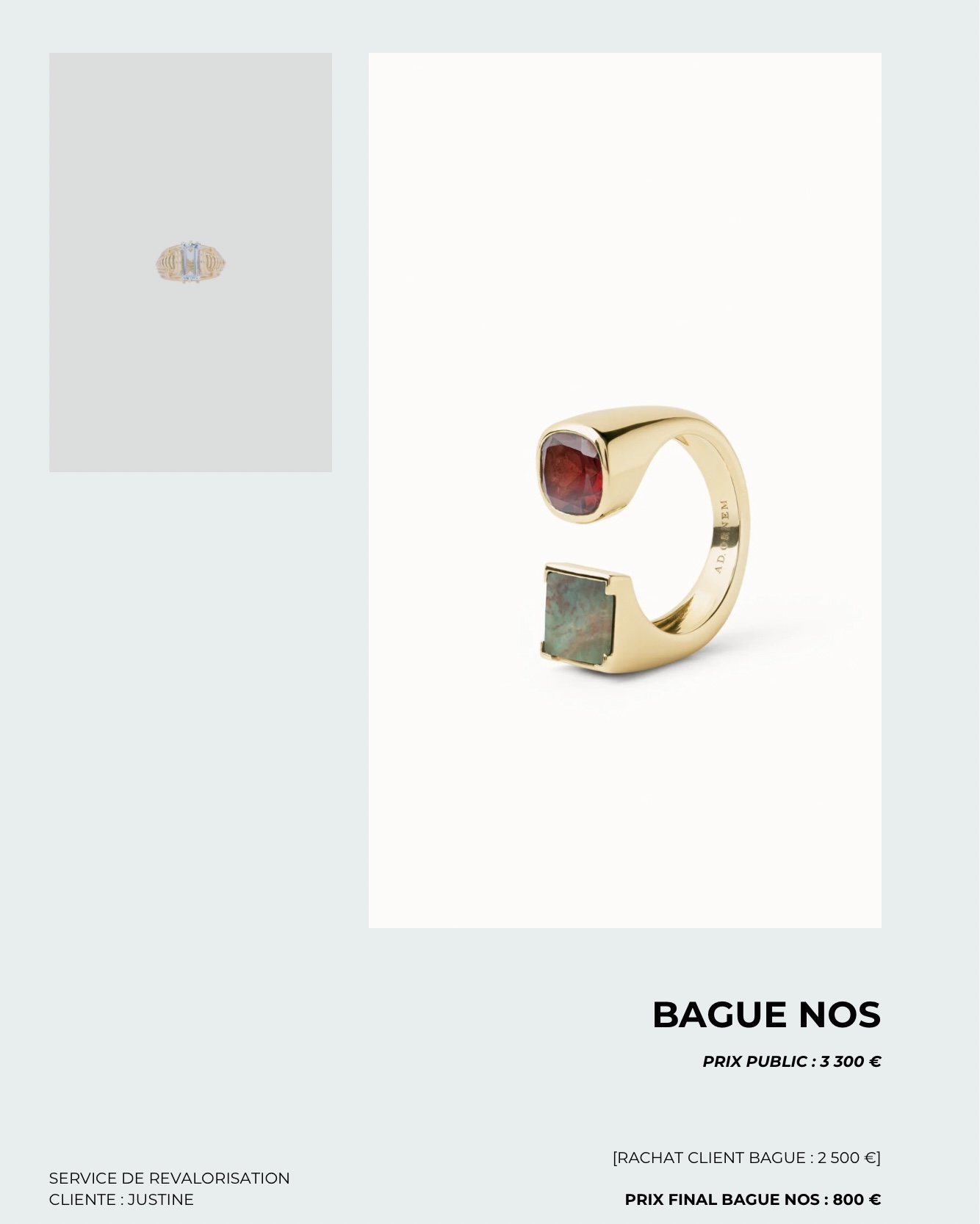 Bague NOS revalorisation